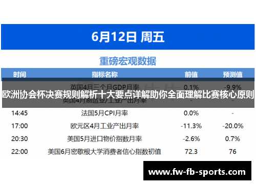 欧洲协会杯决赛规则解析十大要点详解助你全面理解比赛核心原则